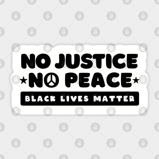 No Justice No Peace, Black lives matter, I can't breathe, George Floyd, Stop killing black people, Black history Sticker by UrbanLifeApparel